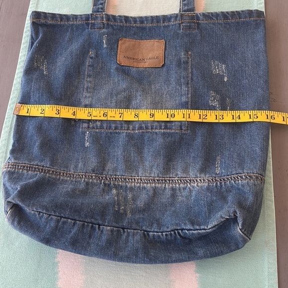 American Eagle Outfitters Denim Tote Bag NWOT - Picture 8 of 9